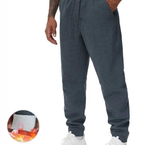 Men's Fleece Sweatpants Drawstring Tapered with Pockets