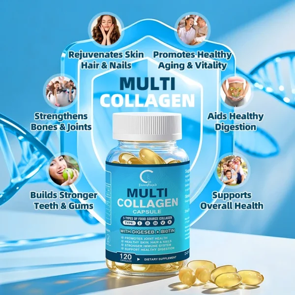 Collagen Capsules with Hyaluronic Acid, Biotin, Vitamin C