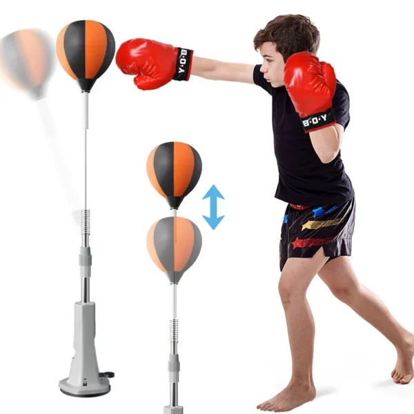 Boxing Bag with Stand Punching Reflex Ball Adjustable Equipment