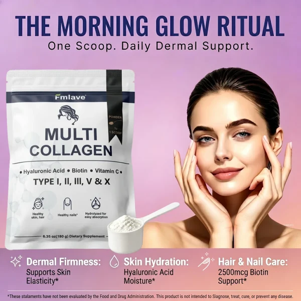 Multi Collagen Peptides Powder - Unflavored Easy Dissolve