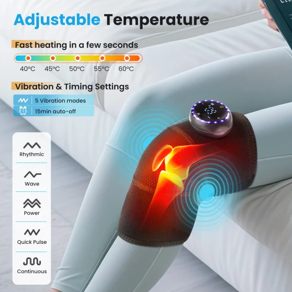5-gear Electric Heating Knee Compress Joint Neck Shoulder Massage