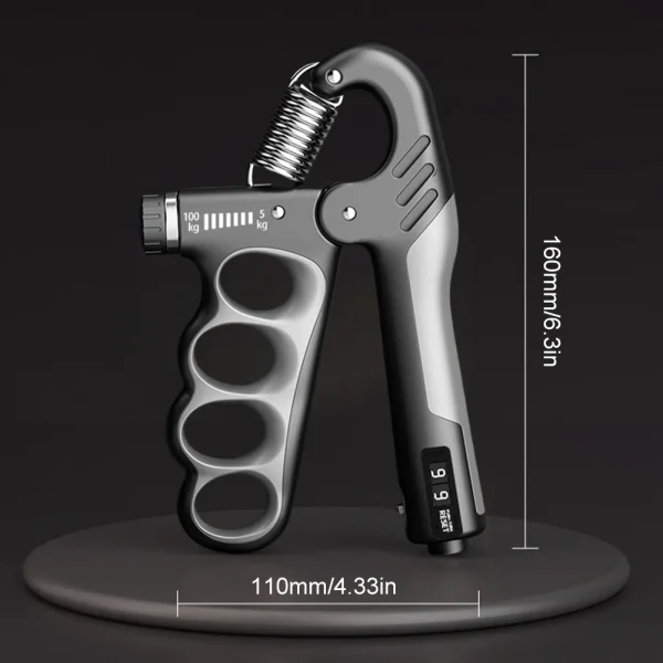 Hand Grip Strengthener 5-100Kg Adjustable Resistance with Counter