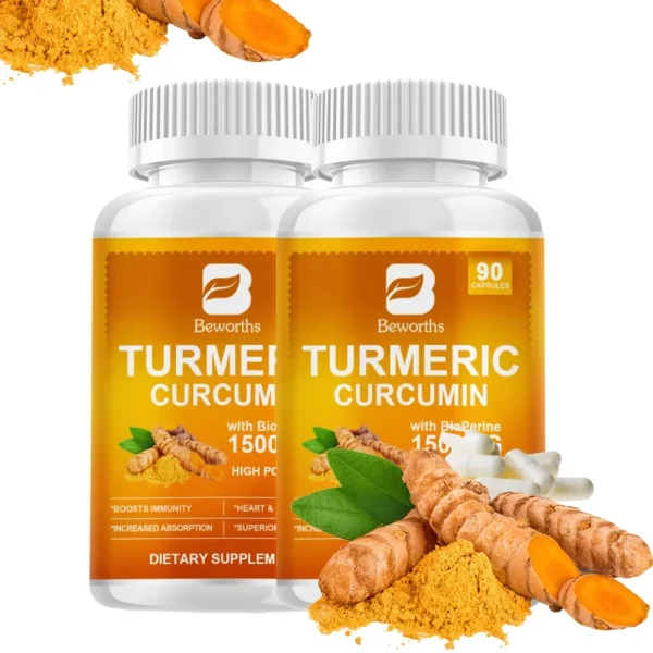 Pepper Turmeric Capsules Joint Support Non GMO Gluten Free